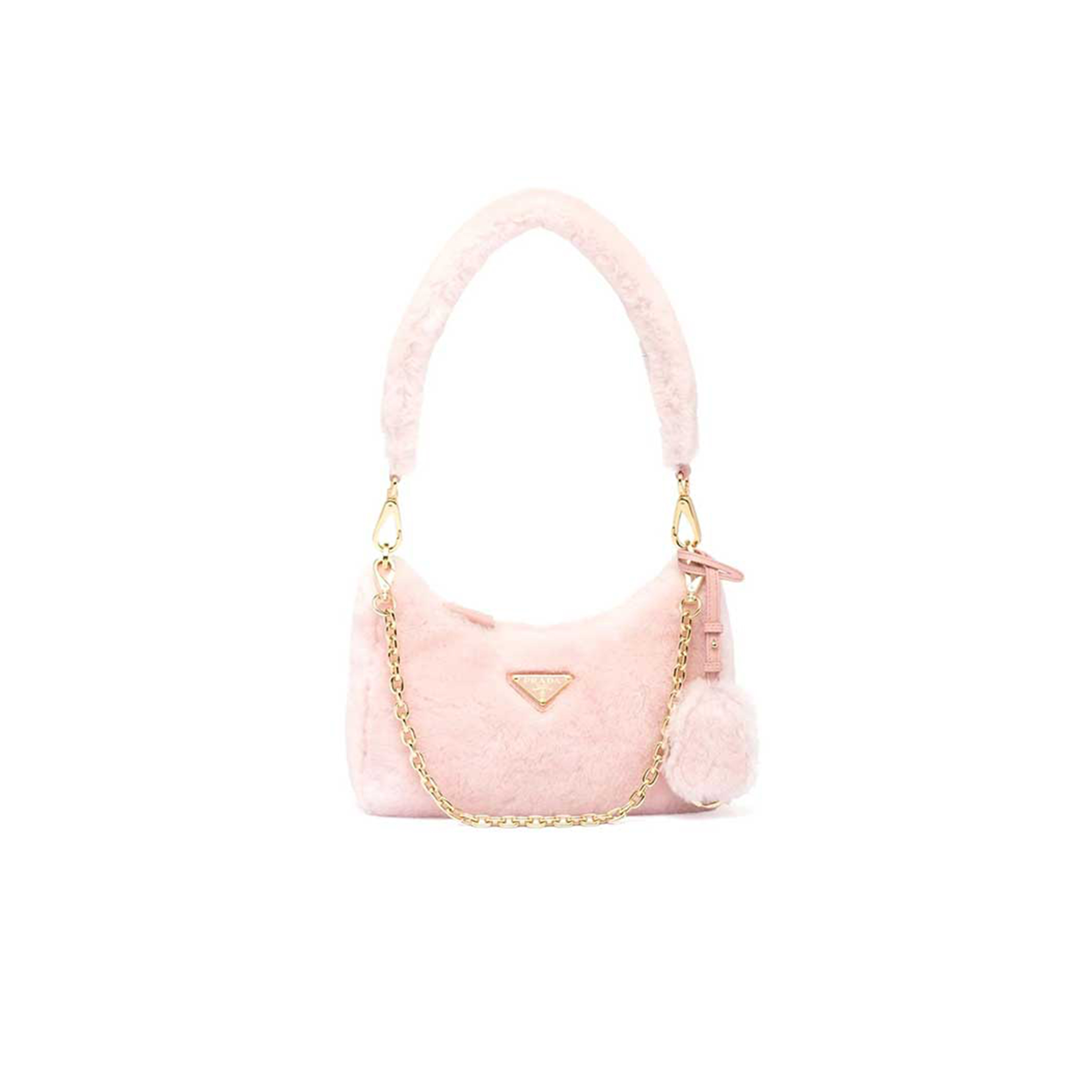 PRADA RE-EDITION SHEARLING MINI BAG 1BC204 (22*18*6cm) 